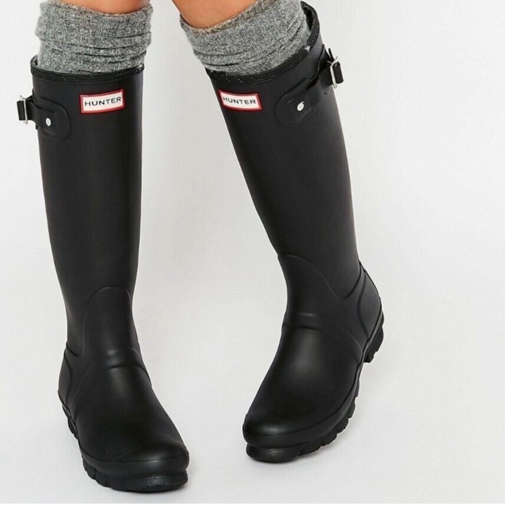 Hunter Classic Black Waterproof Boots Size US 5G/4B - Picture 1 of 16